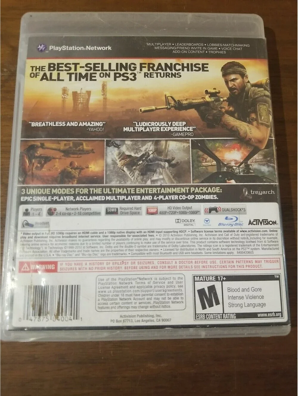 Call of Duty: Black Ops (Sony PlayStation 3, 2010)